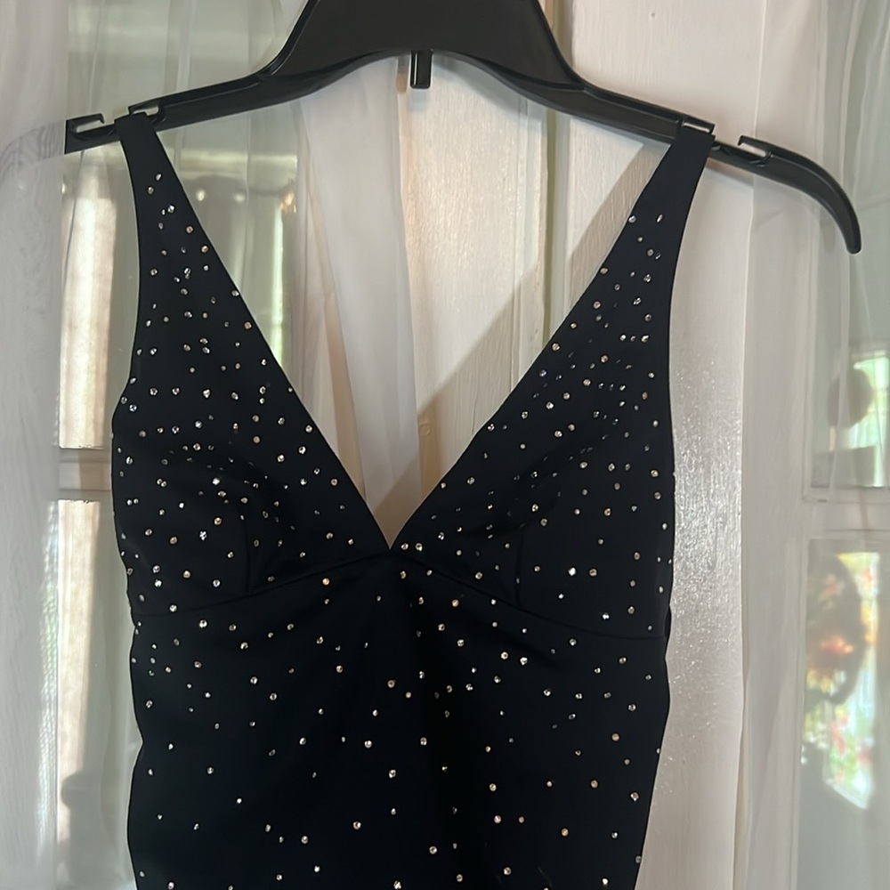 I.D. SARRIERI One Piece Swarovski Allover Bodysuit Women’s EUR Size 38 Black